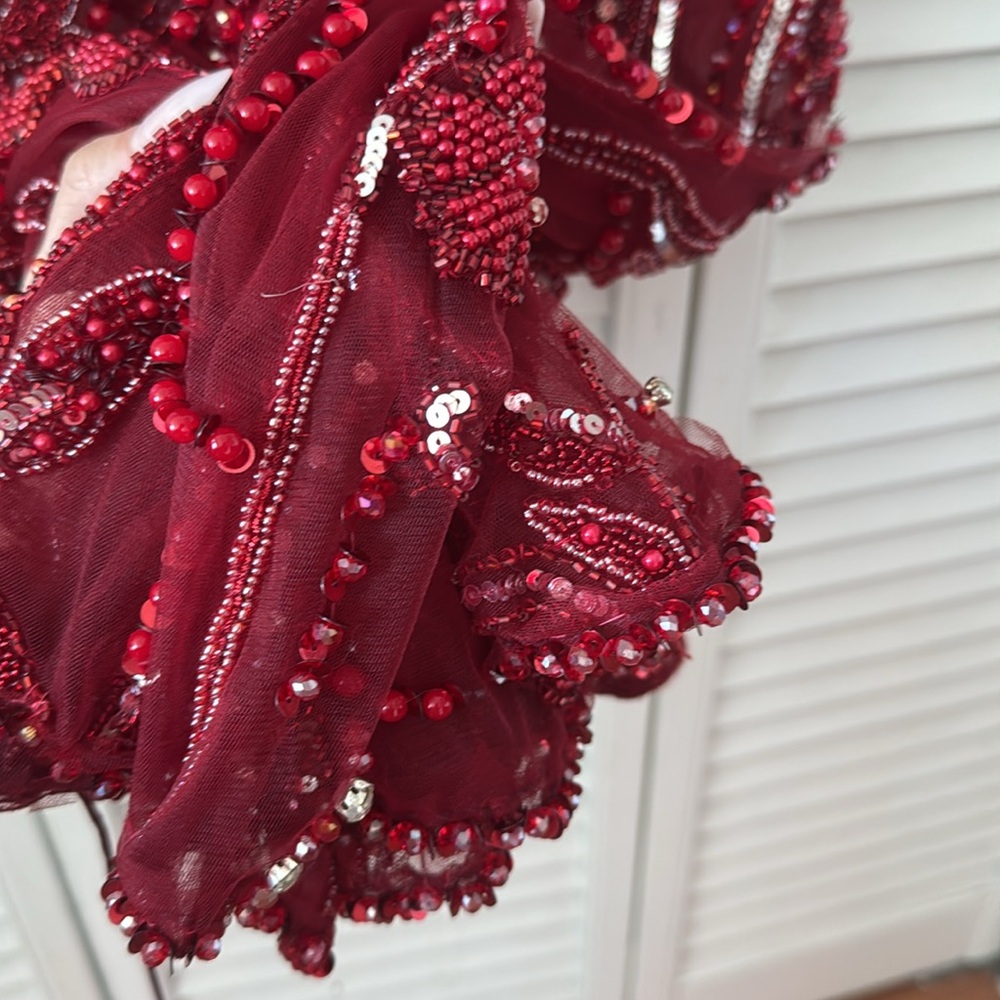 Red COSTUM MADE wedding guest gown - Picture 13 of 13